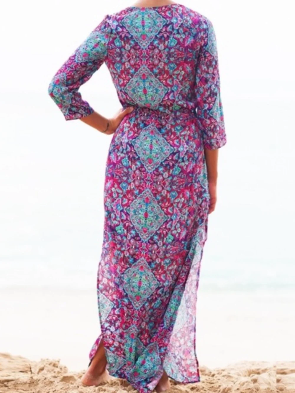 Seafolly Tapestry Long Line Casablanca Kaftan XL